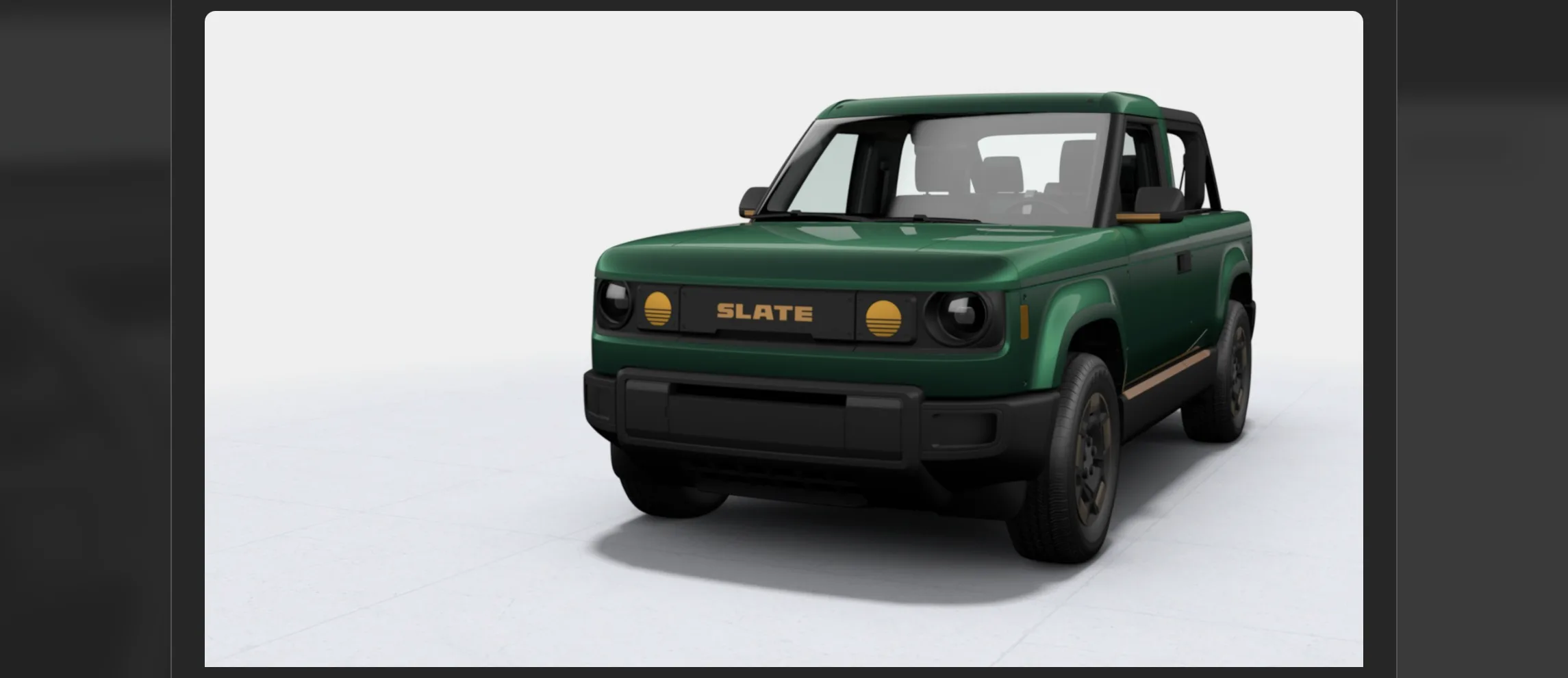 Just beginning to customize a green Slate truck
